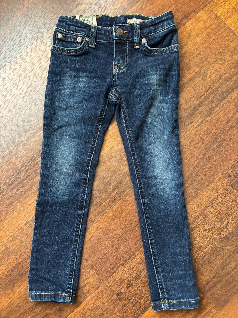 Polo Ralph Lauren Dark Wash Girls Super Skinny Jeans - Blue - Size 4T
